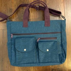 Handmade Nylon shoulder bag with lots of pockets!